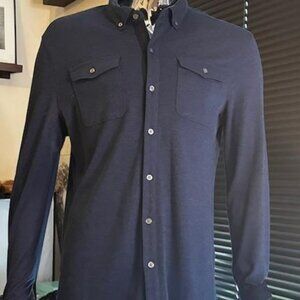 SORRY SOLD OUT BR NAVY LONG SLEEVE MENS SHIRT/BUTTON DOWN COLLAR W CHEST PKTS XL